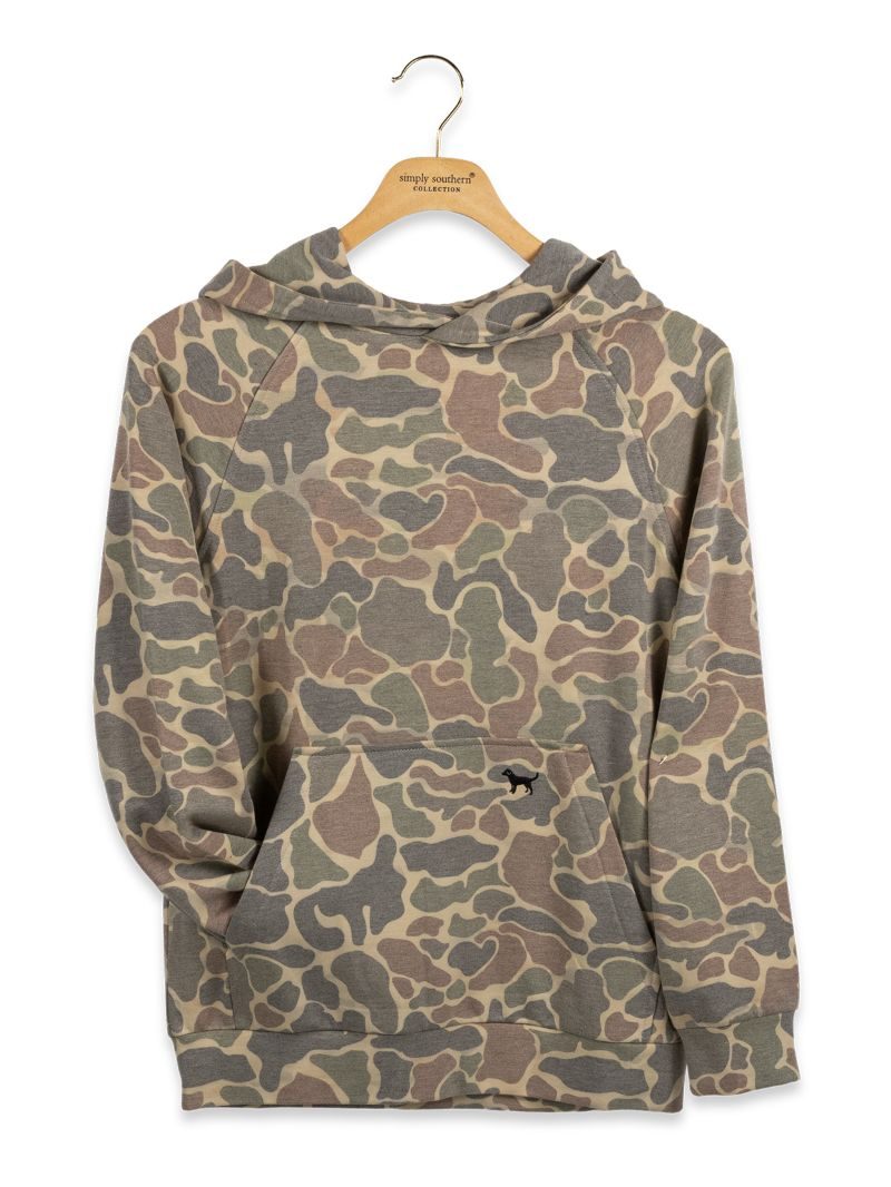 Boys Simply Southern Hoodie- camo