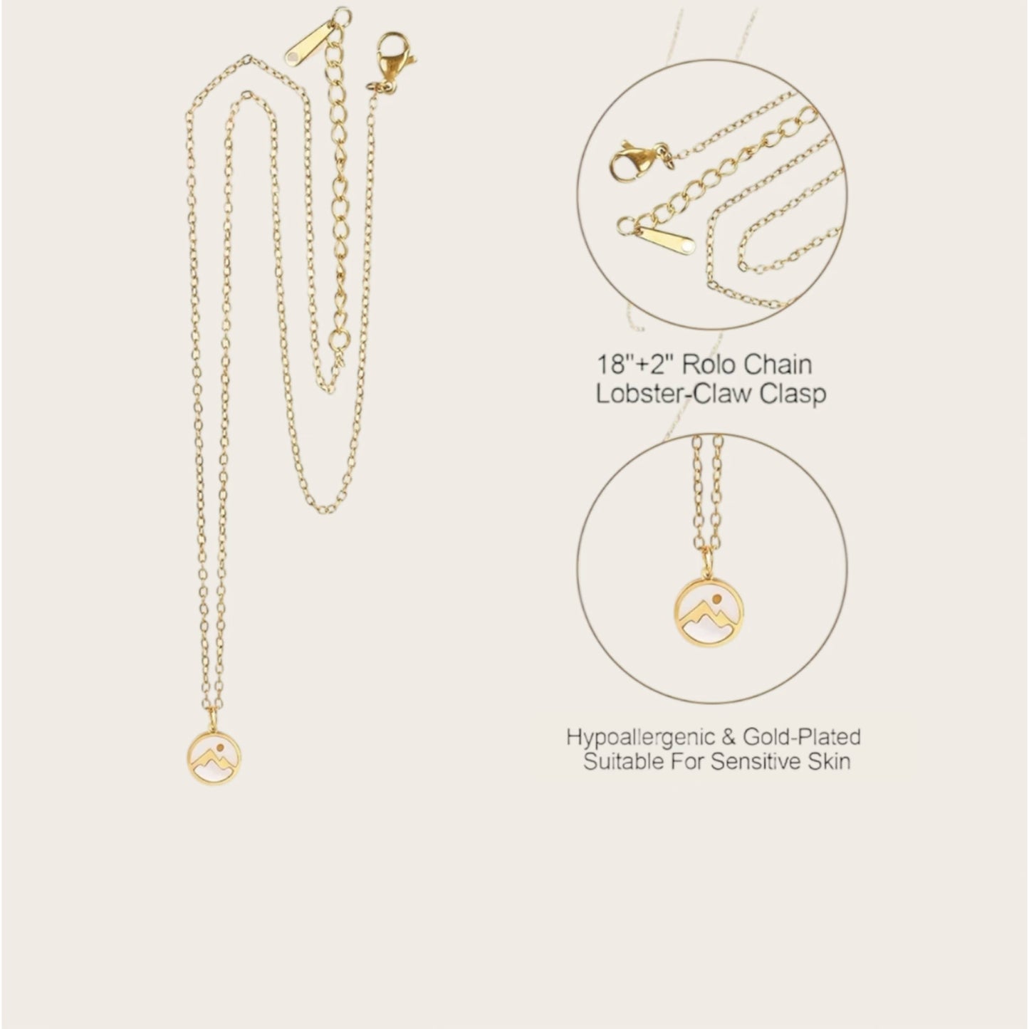Mustard seed pendant necklace