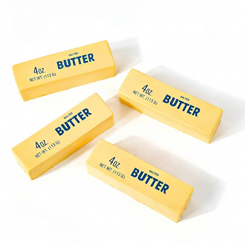 Squeeze Butter Shape Fidget Toy Squishy: Yellow