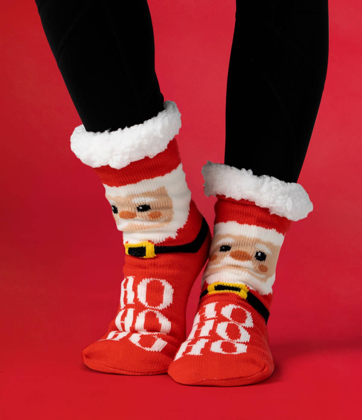 Mistletoes Slipper Socks Ho Ho Ho