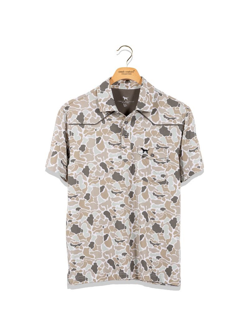 Boys Simply Southern Polo- Light Camo
