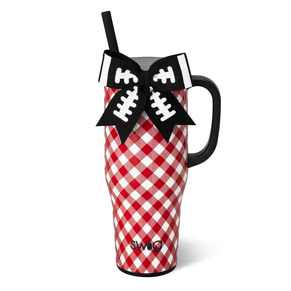 Swig 40oz Mega Mug Gameday Gingham Red