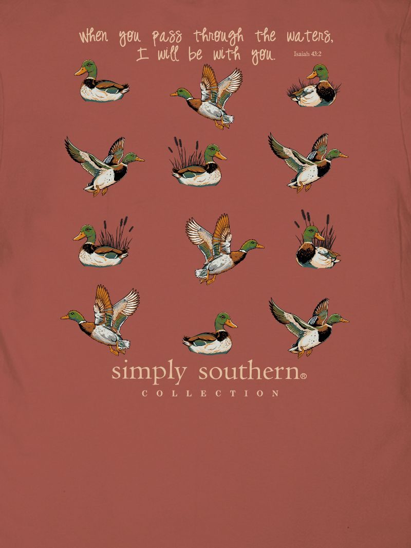 Mens Simply Southern TShirt- Mallard Rust
