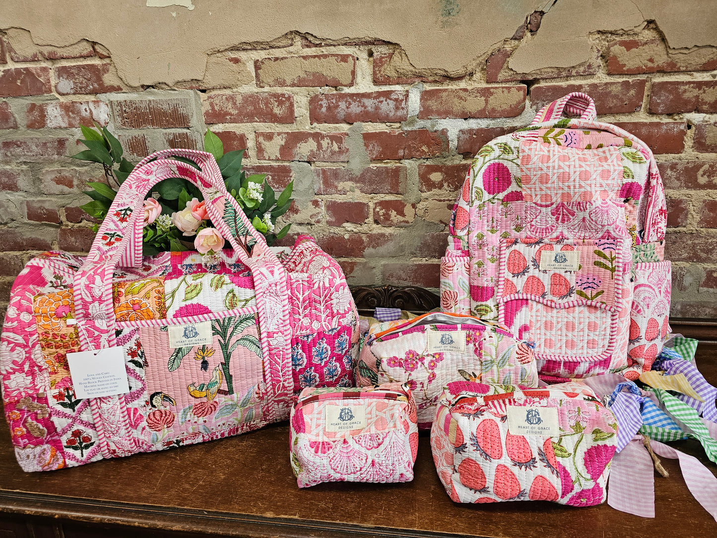 Pink City | Quilted Cosmetic Bags