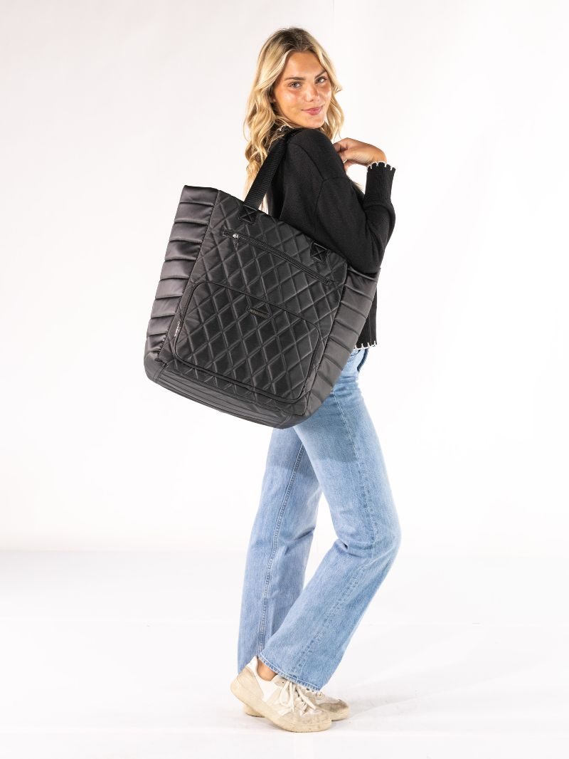 Simply Southern Roll Tote- Black