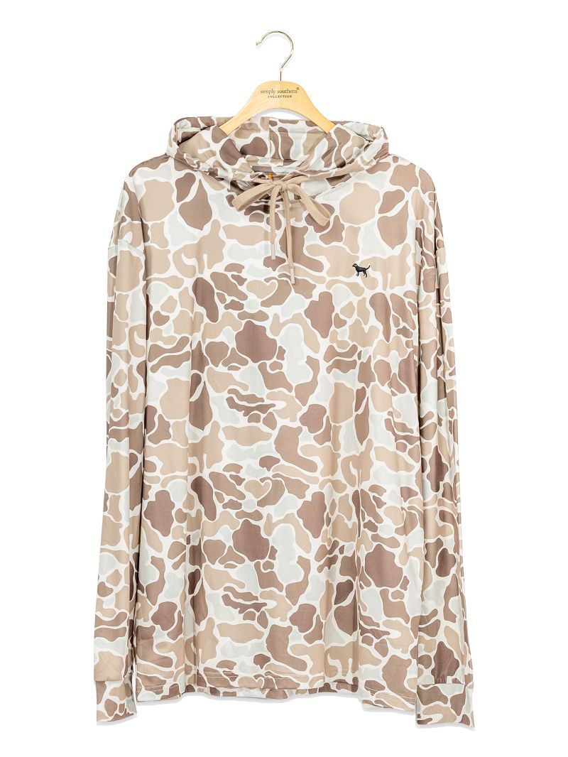 Mens Simply Southern Hoodie- Light Camo