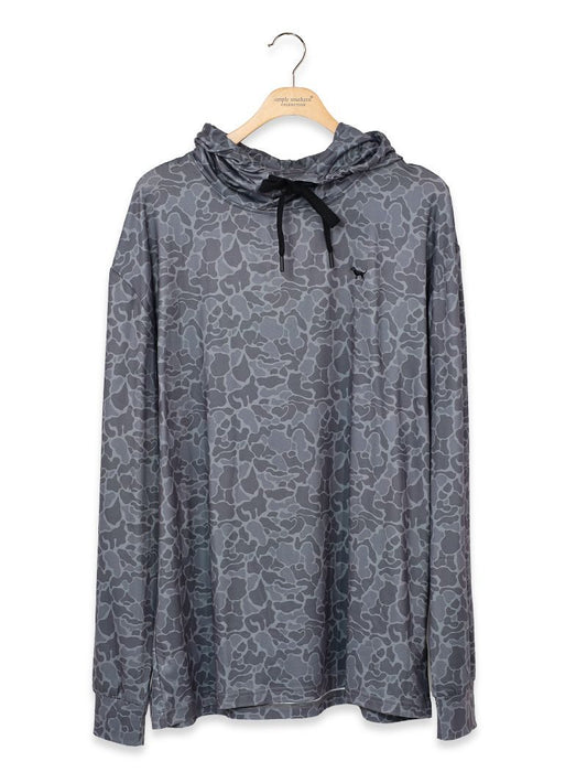 Mens Simply Southern Hoodie- Gray Camo