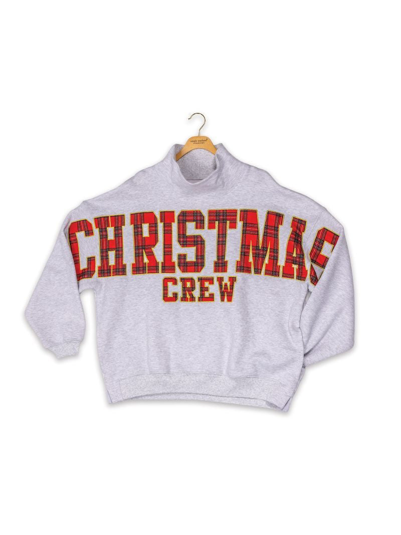 Womens Simply Southern Christmas Crew Mock Neck Sweatshirt