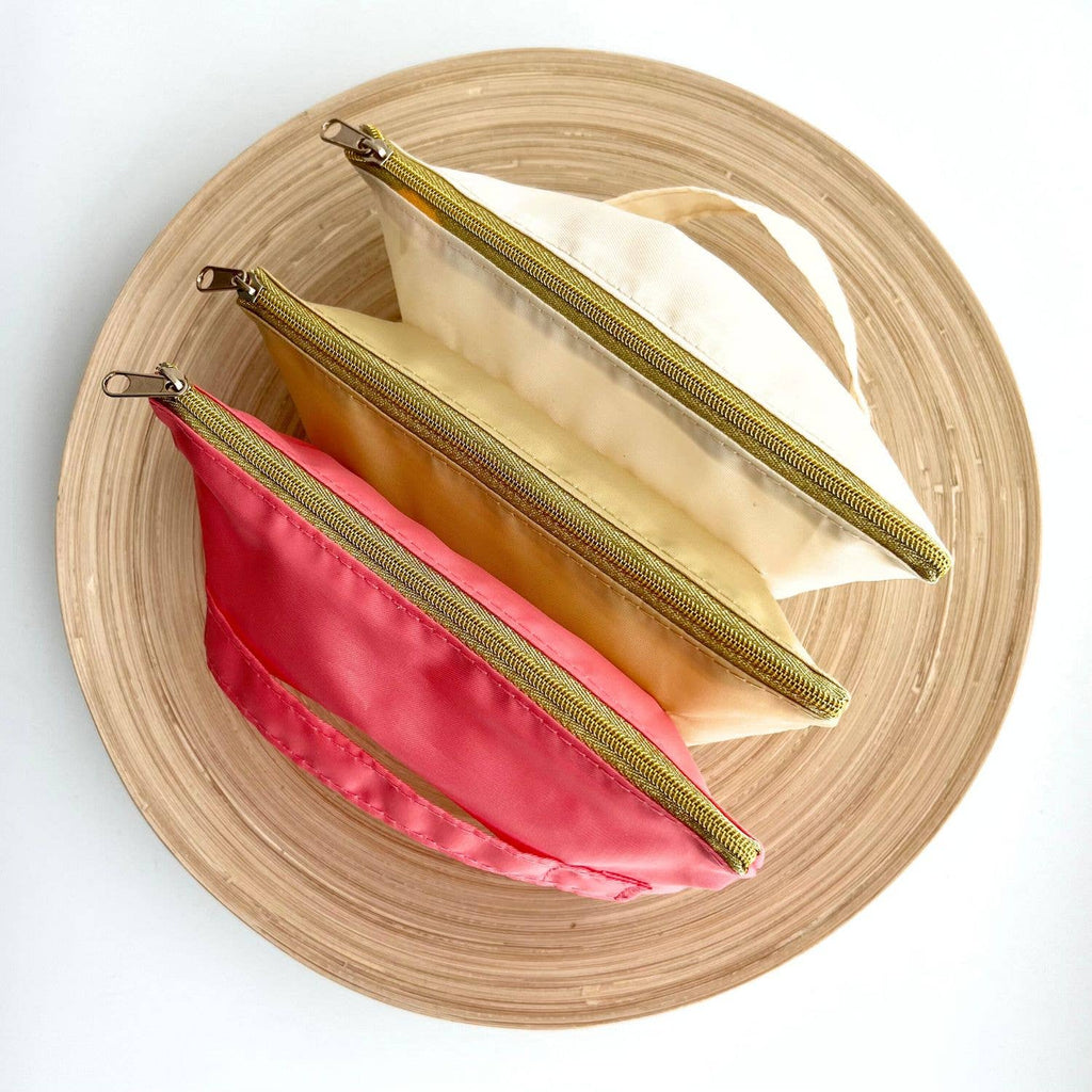 Accordion Cosmetic Pouch | Travel Bag | Make-up Pencil Pouch: Pink