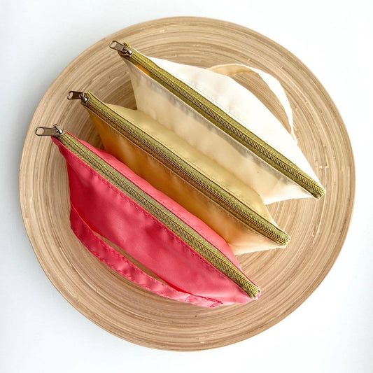 Accordion Cosmetic Pouch | Travel Bag | Make-up Pencil Pouch: Pink