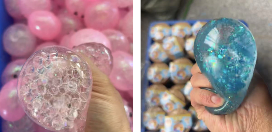Glitter DUMPLINGS Squishy Stress Relief Toy: Random delivery / Filling with water