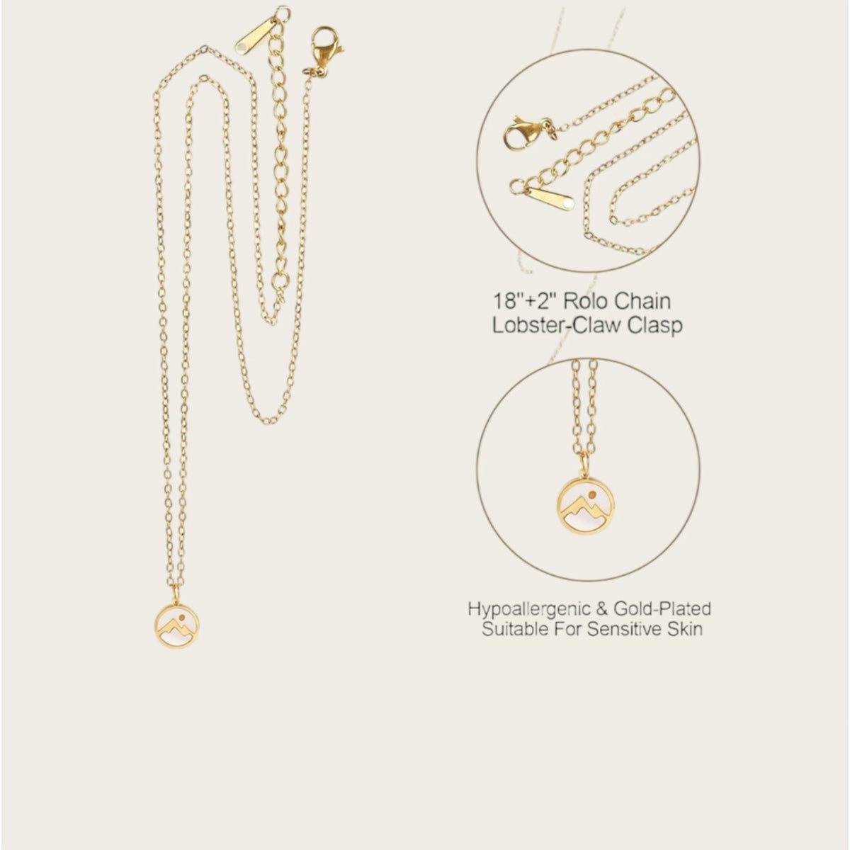 Mustard seed pendant necklace