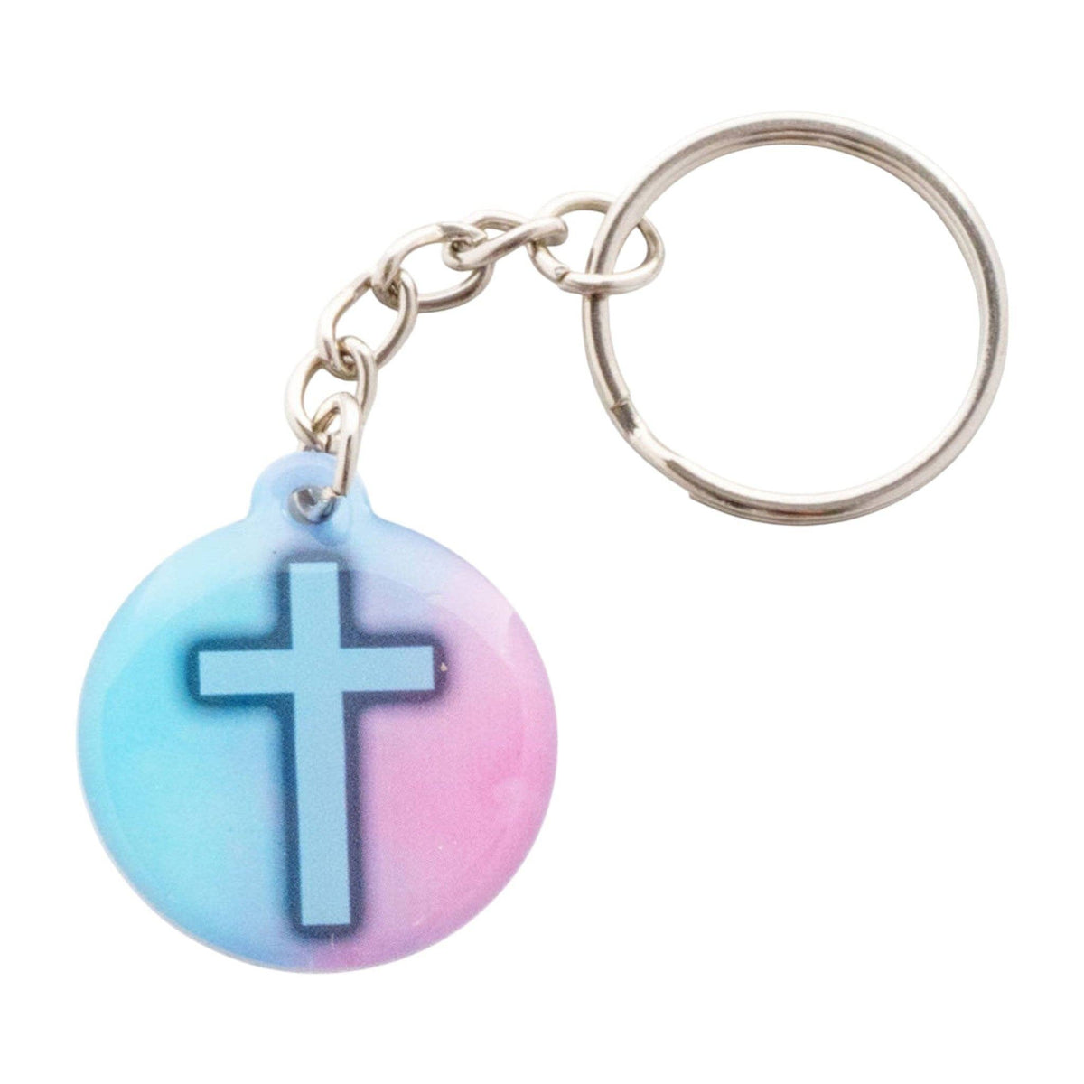 Tap To Pray® Acrylic Keychain: Pastel + Cross