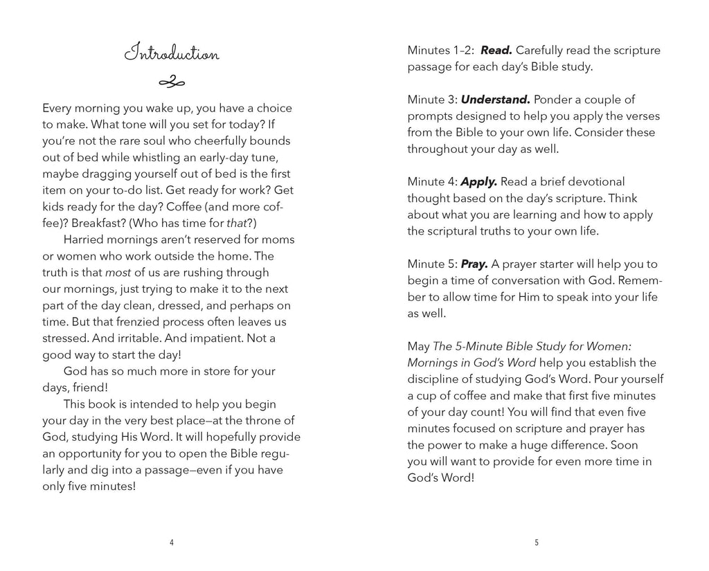 The 5-Minute Bible Study for Women: Mornings in God's Word