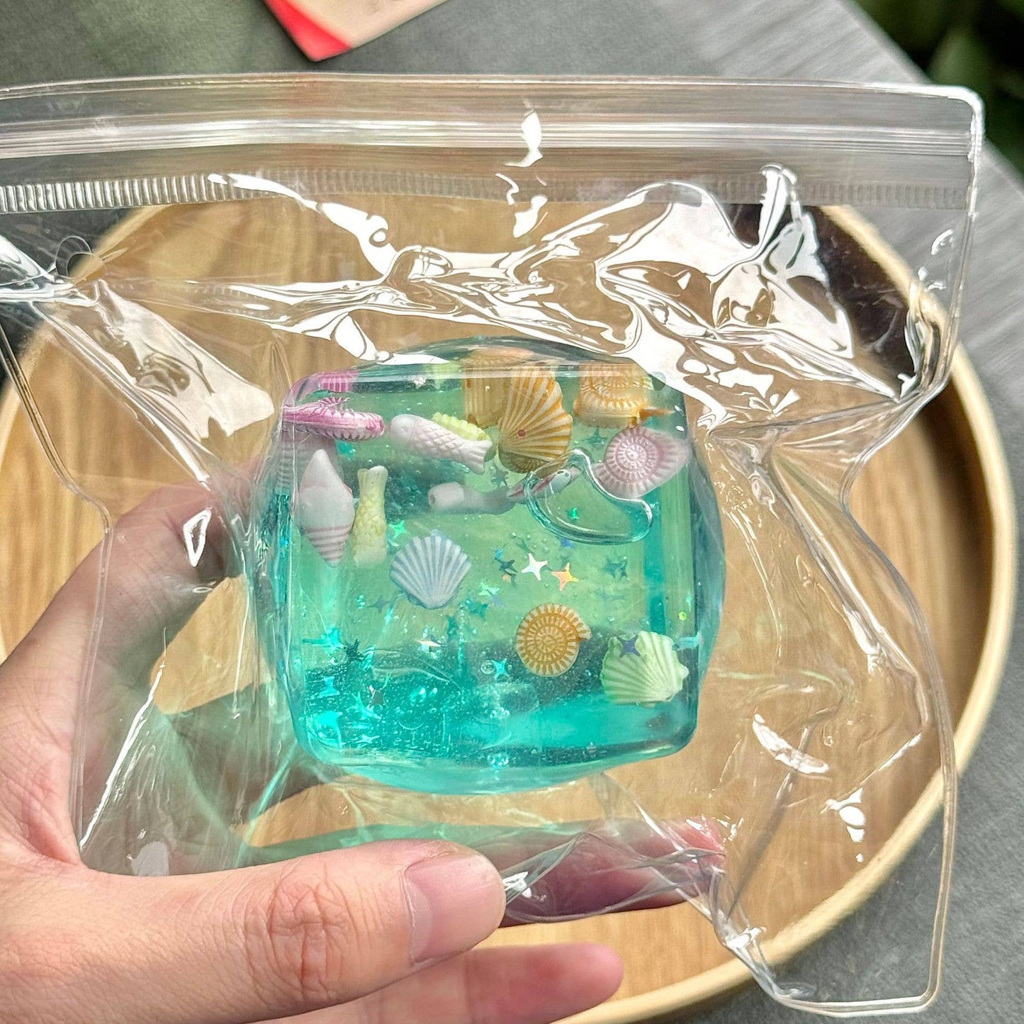 Seashell Ice Cube Squishy Stress Relief Toy Fidget