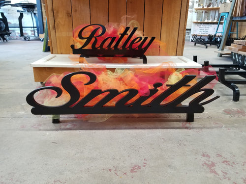 30" Personalized fireplace Grate (DEPOSIT OF HALF)