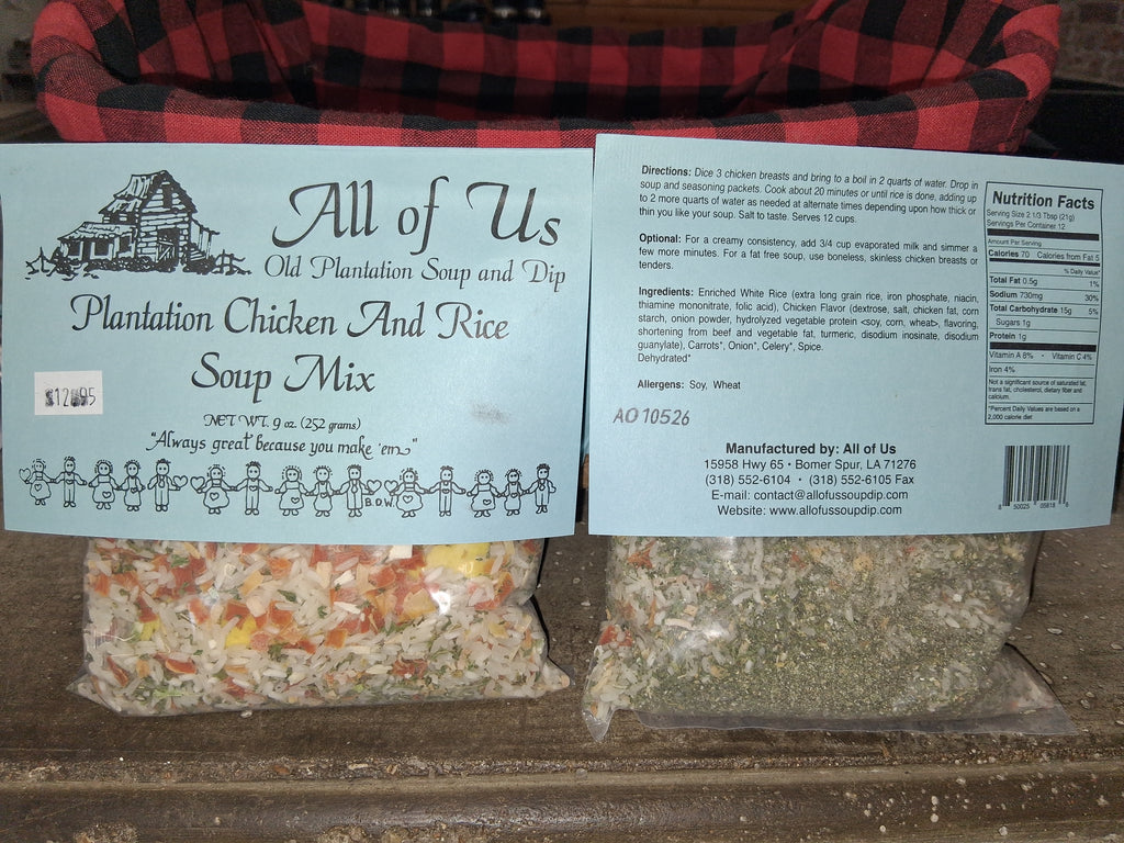 Old Plantation Soup and Dip Mixes