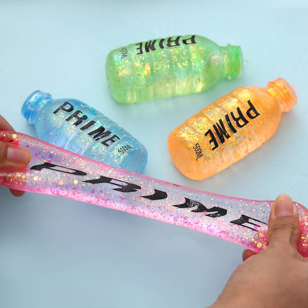 Glitter PRIME Drink water bottle Squishy Stress Relief Toy
