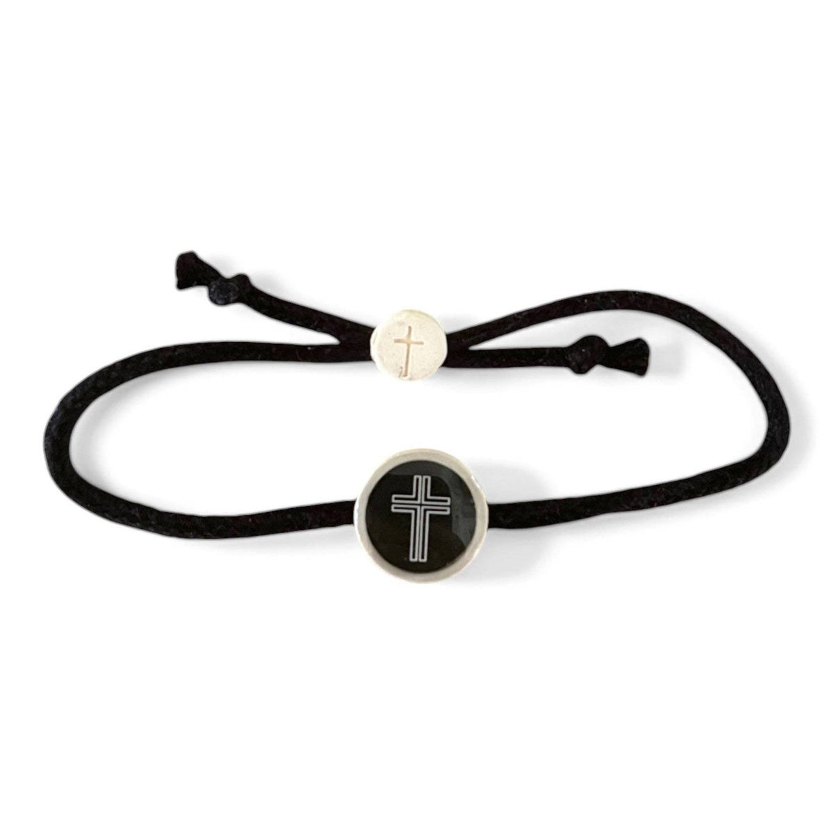 Tap To Pray® Survivor Series Bracelet: Onyx + Cross