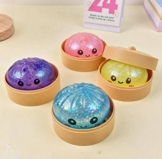 Glitter DUMPLINGS Squishy Stress Relief Toy: Random delivery / Filling with water