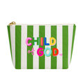 Child of God zipper pouch: Green Stripe