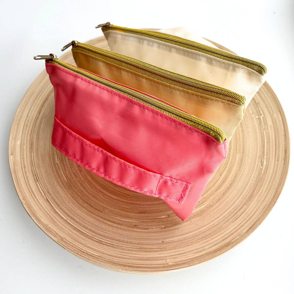Accordion Cosmetic Pouch | Travel Bag | Make-up Pencil Pouch: Pink