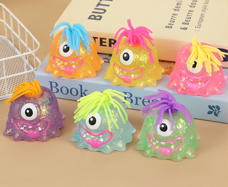 Glitter Cute Monster Squishy Squeeze Toy Fidget Toy