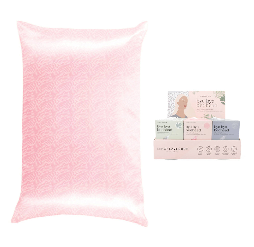 Lemon Lavender Printed Silky Satin Pillowcase