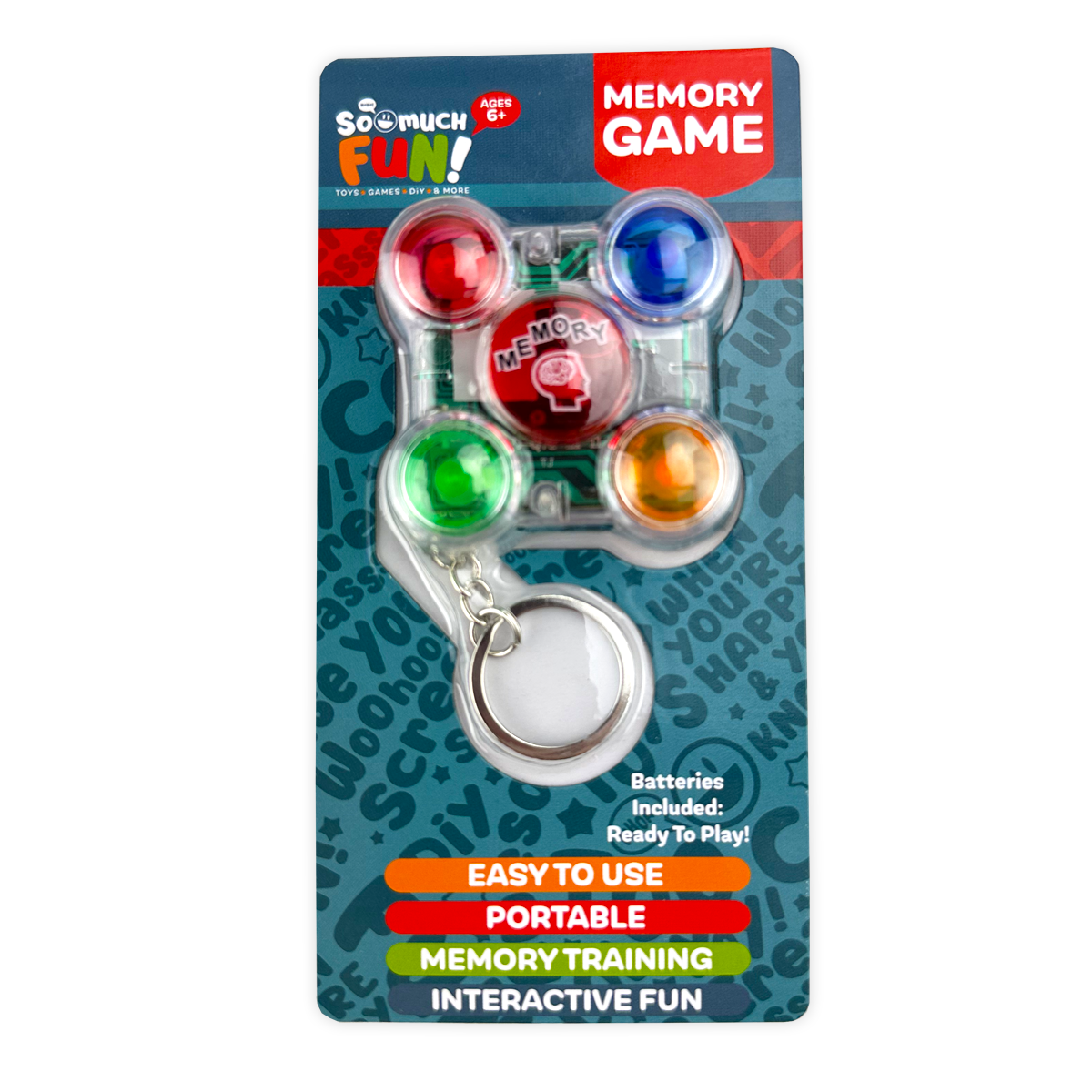 So Much Fun! Mini Memory Game Keychain
