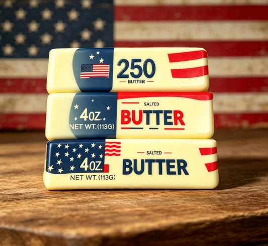 Squeeze USA Flag Butter Shape Fidget Toy Squishy Toy: 1 / 3 styles random delivery