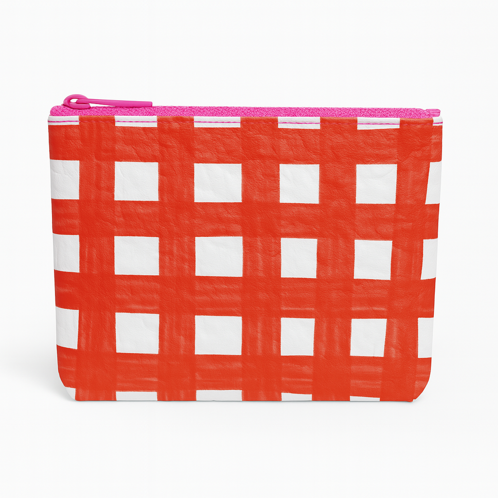 Orange Zipper Pouch Bag