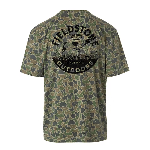 Mens Fieldstone Backwoods Pointer Shirt- Camo