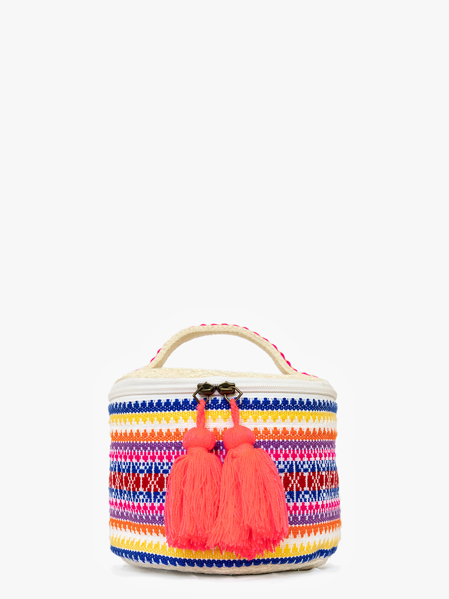 Naya Round Cotton Bag w/ Tassel Zip: Multi