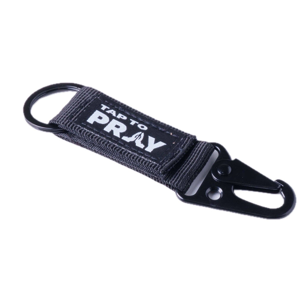 Tap To Pray® Tactical Carabiner Keychain: Black