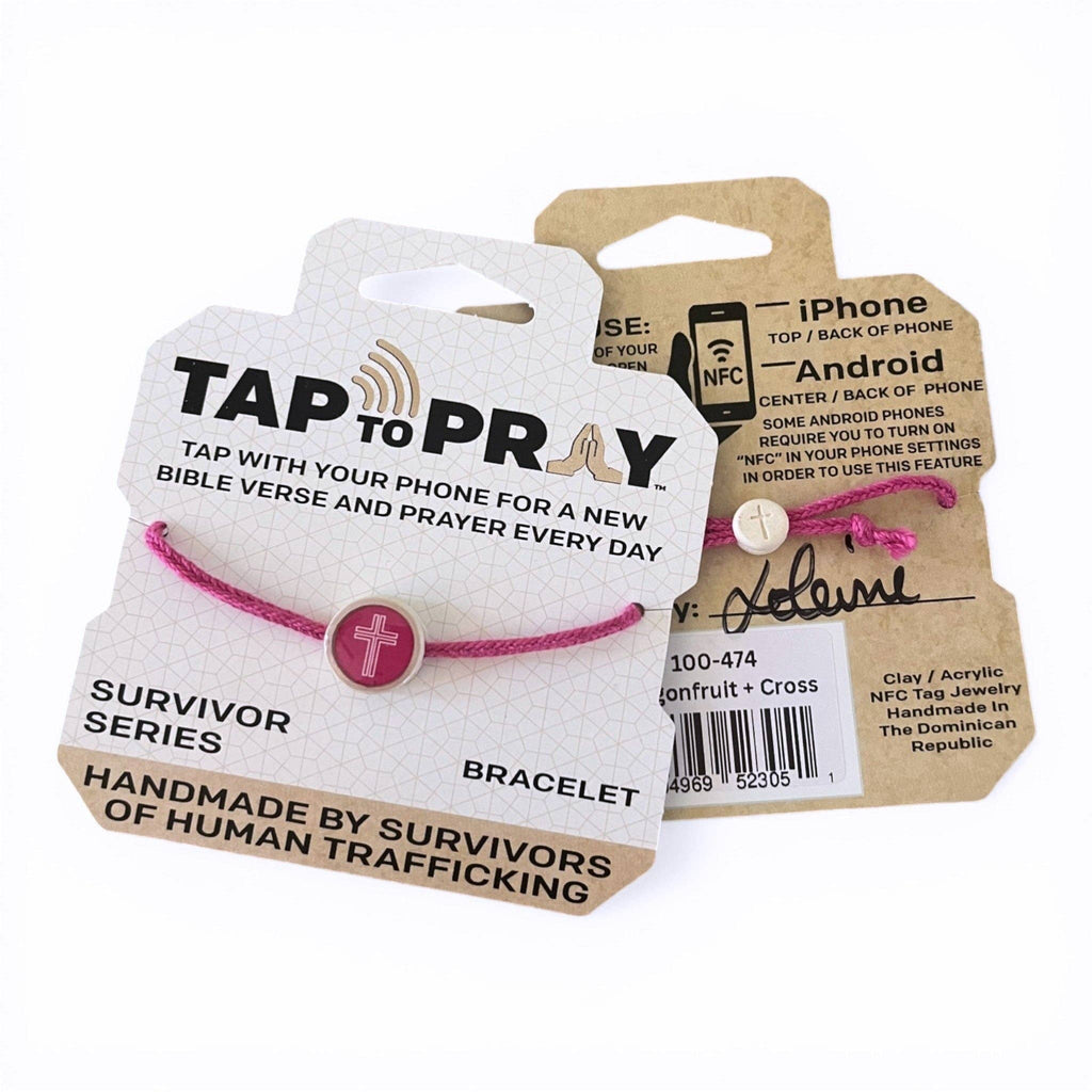 Tap To Pray® Survivor Series Bracelet: Dragonfruit + Cross