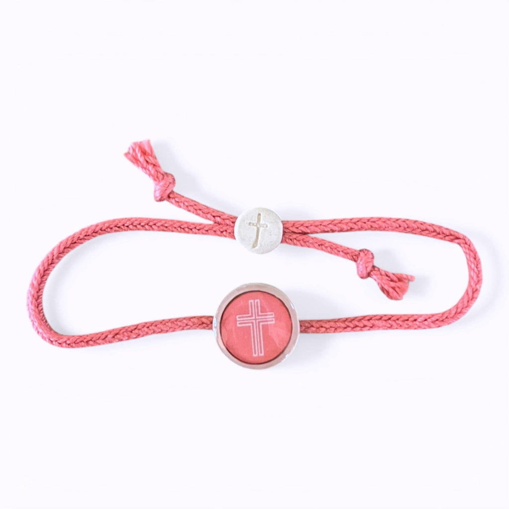 Tap To Pray® Survivor Series Bracelet: Coral + Cross