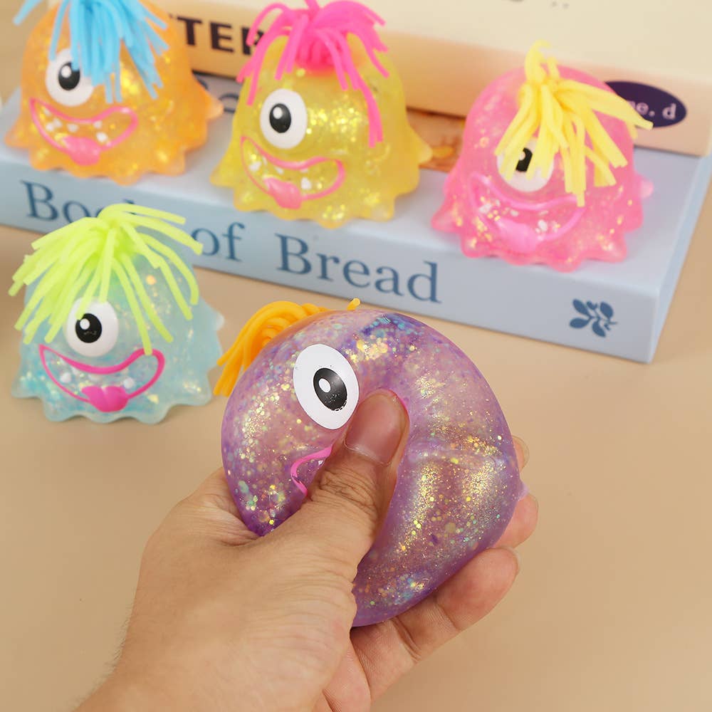 Glitter Cute Monster Squishy Squeeze Toy Fidget Toy
