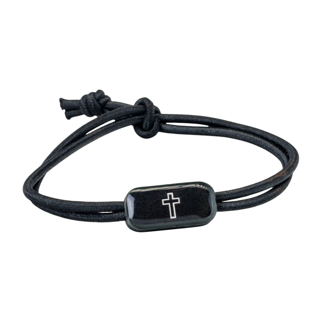 Tap To Pray® Survivor Series Tactical Bracelet: Onyx + Cross