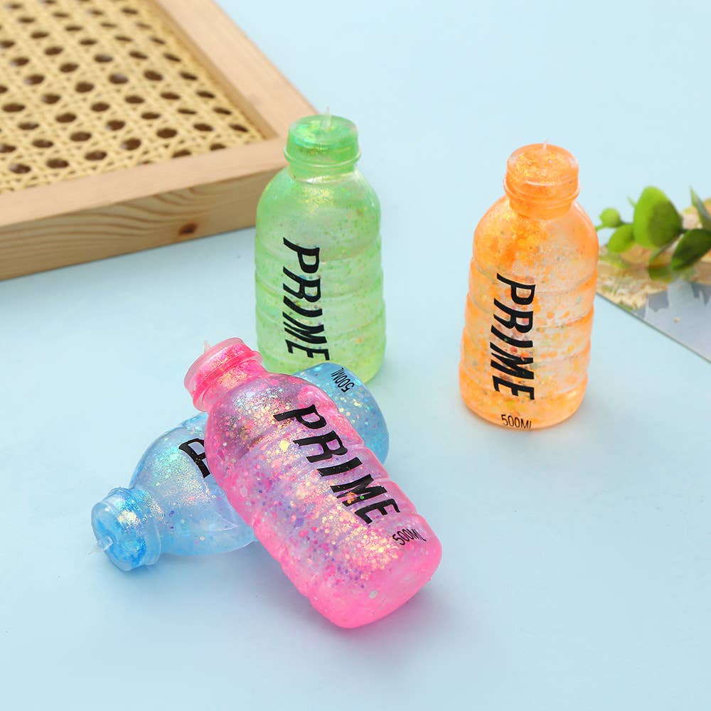 Glitter PRIME Drink water bottle Squishy Stress Relief Toy