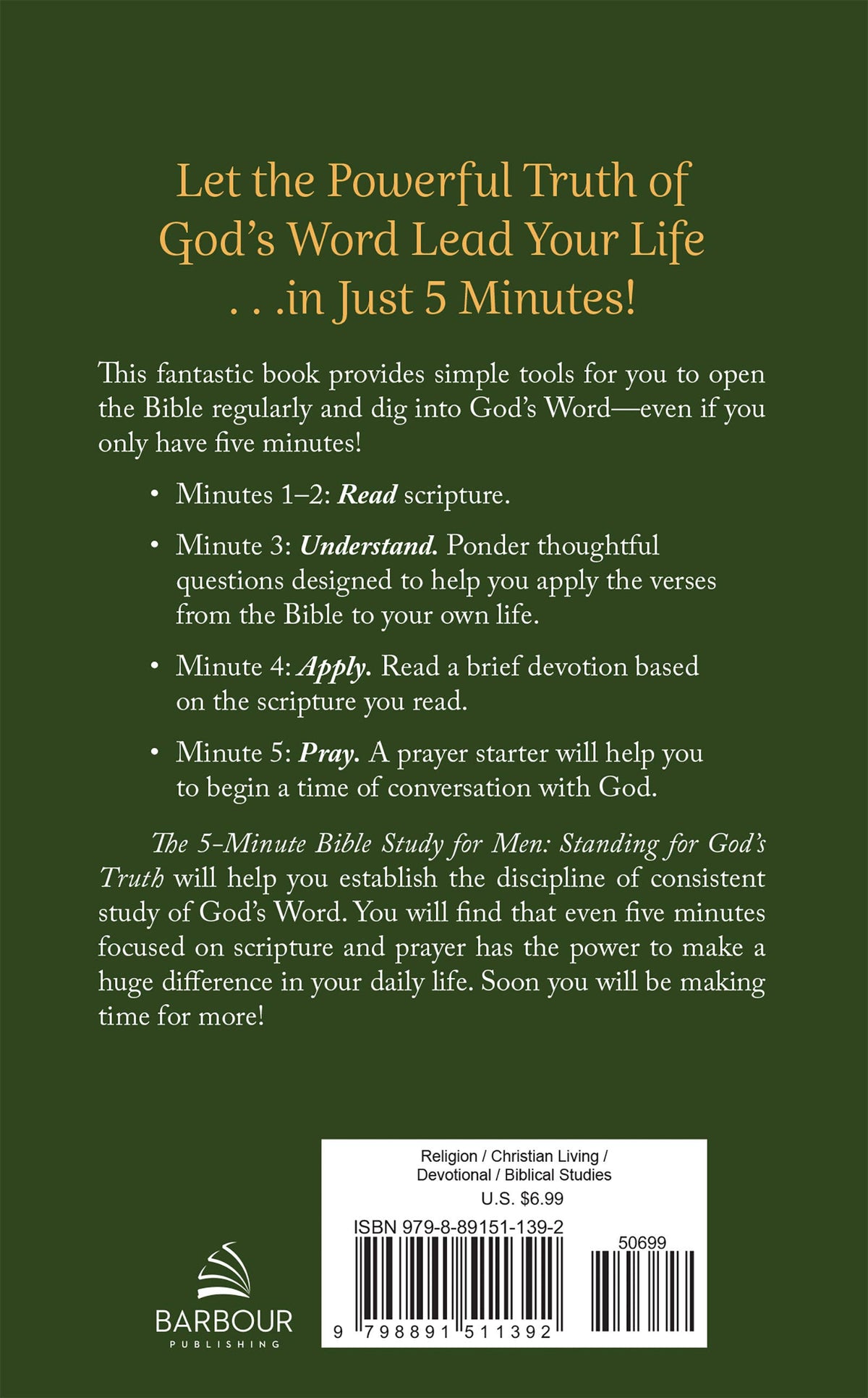 The 5-Minute Bible Study for Men: Standing for God's Truth