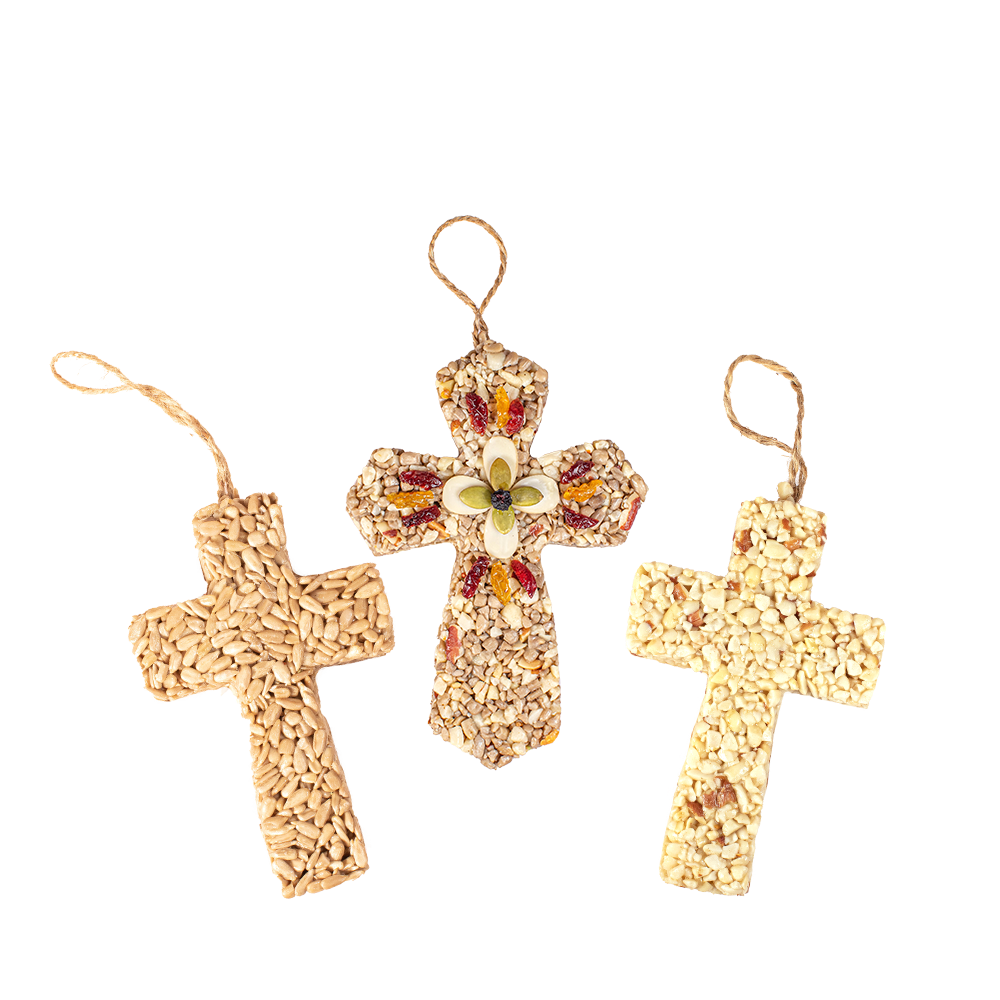 Cross Trio Bird Seed Hangers