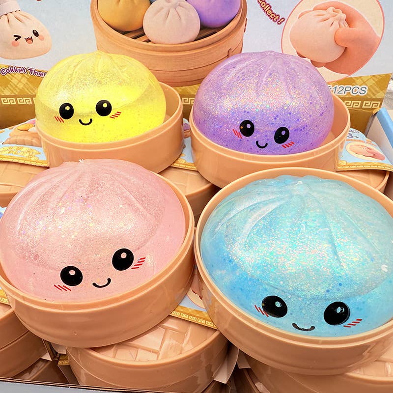 Glitter DUMPLINGS Squishy Stress Relief Toy: Random delivery / Filling with water