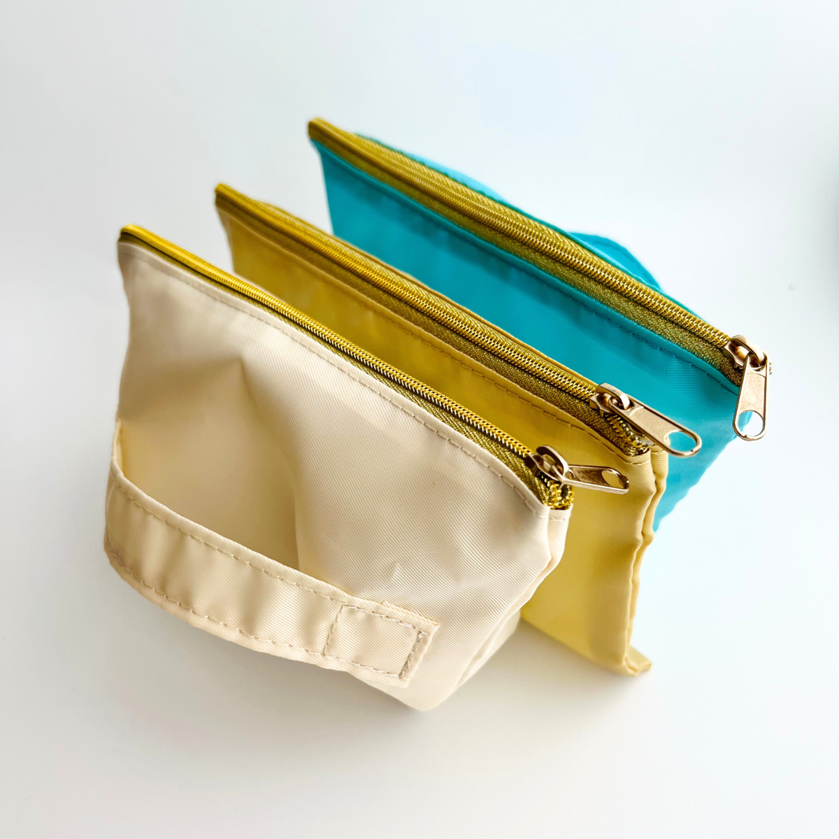 Accordion Cosmetic Pouch | Travel Bag | Make-up Pencil Pouch: Blue