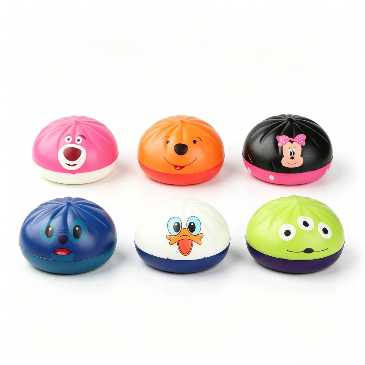 Bear duck blue alien DUMPLINGS Squishy squeeze Toy: 12pcs set / Foam material