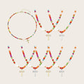 Cross pendant beaded necklace