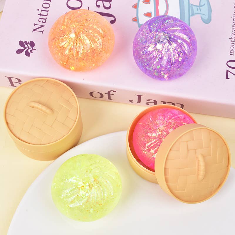Mini glitter MYSTERY DUMPLINGS Squishy Stress Relief Toy