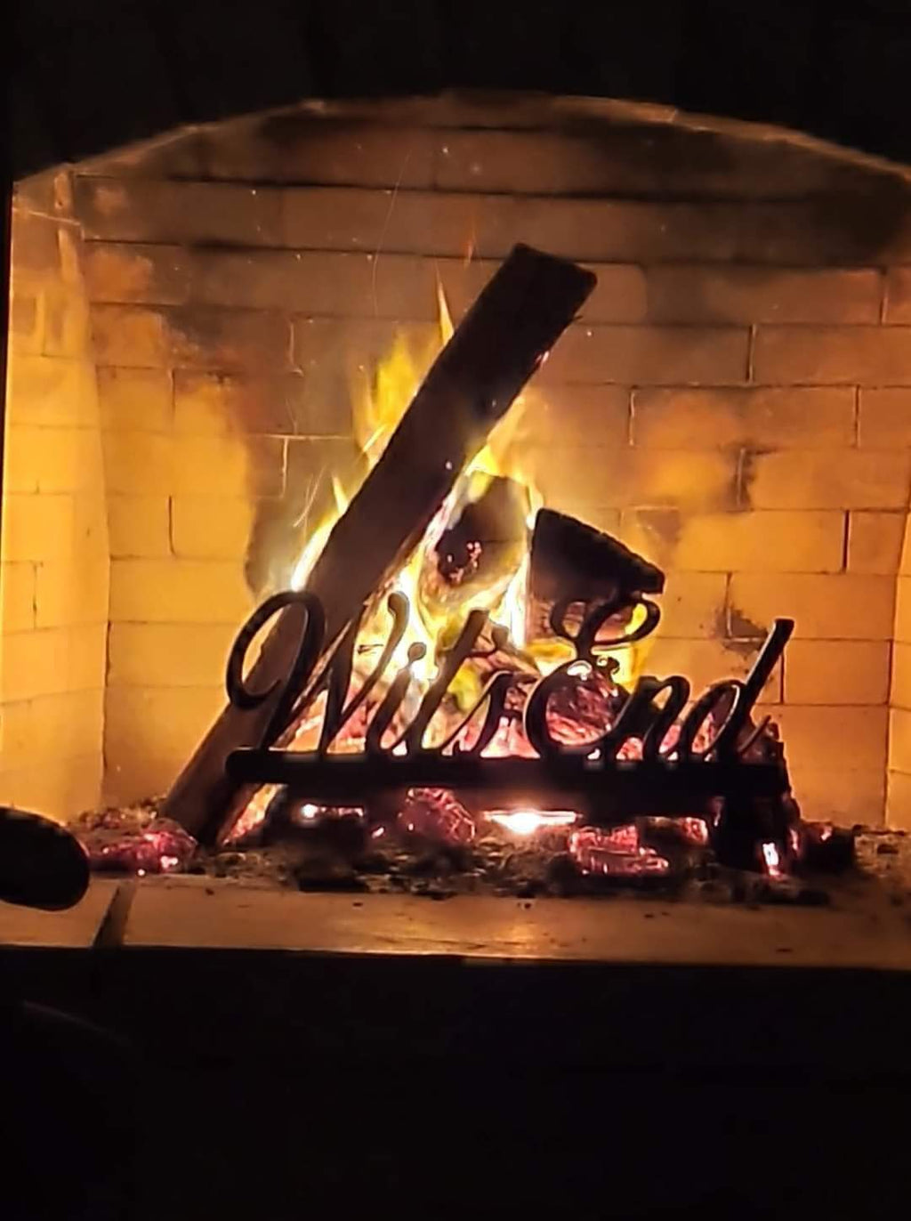 30" Personalized fireplace Grate (DEPOSIT OF HALF)