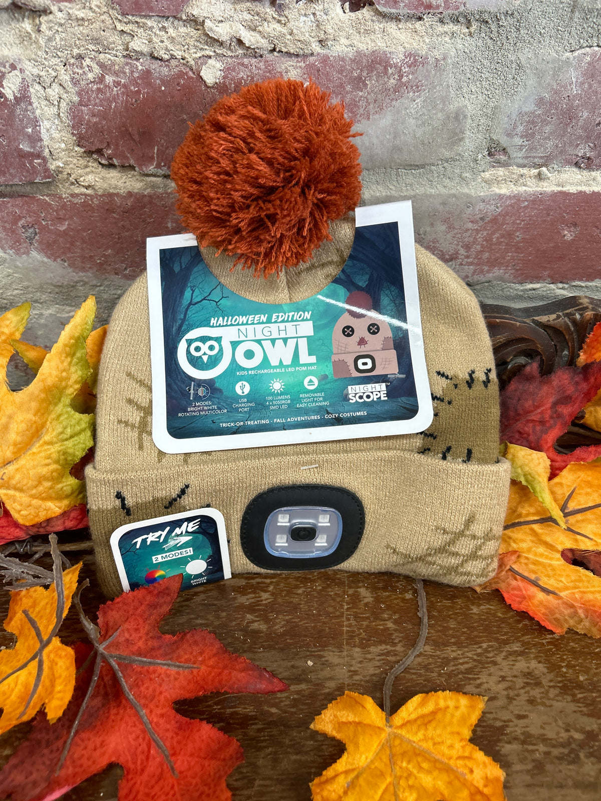 Kid RECHARGEABLE Led Beanie- Scarecrow