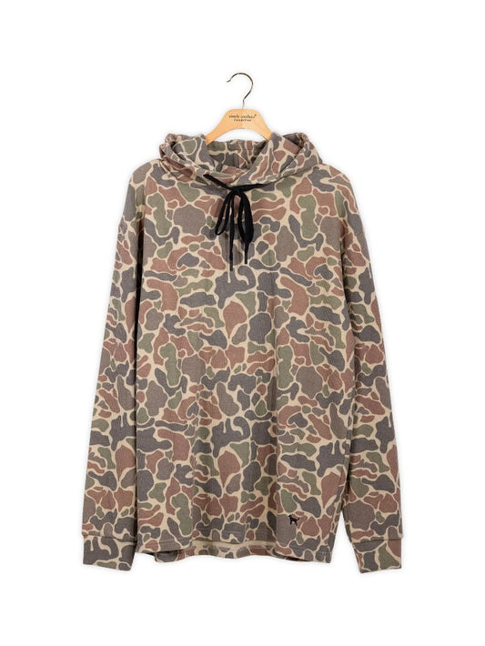 Mens Simply Southern Thermal Hoodie-Dark Camo