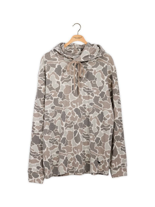 Mens Simply Southern Thermal Hoodie-Light Camo
